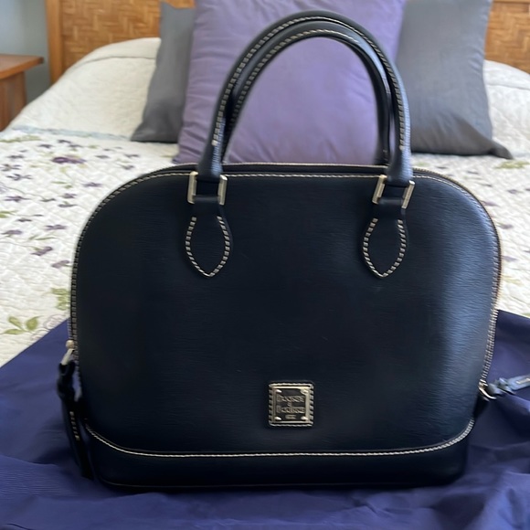 Dooney & Burke Dome Satchel Italian Saffiano leather handbag. - Picture 1 of 3